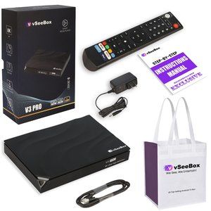 IN-STOCK vSeeBox V3 Pro 8K Android 11 W/ 4GB RAM/64GB Storage with Reusable Tote